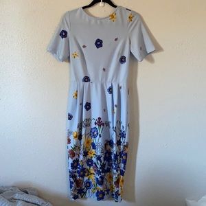 ASOS Wiggle Midi dress in floral print